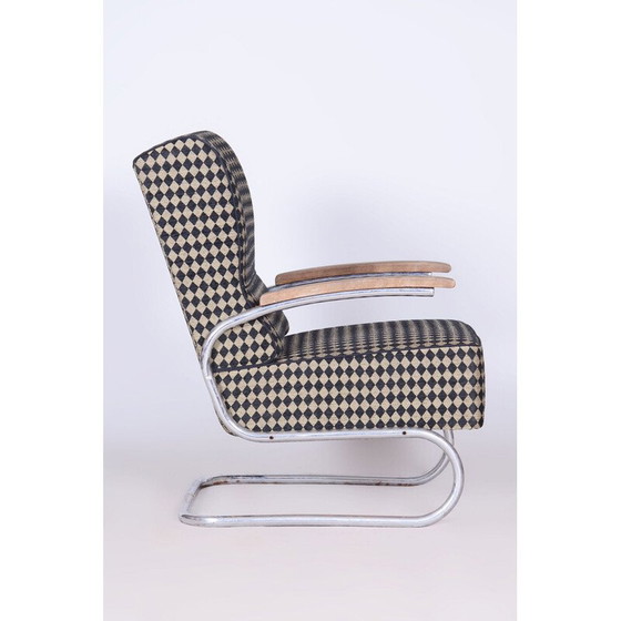 Image 1 of Paire de fauteuils Bauhaus vintage en acier chromé par Vichr, Allemagne 1930