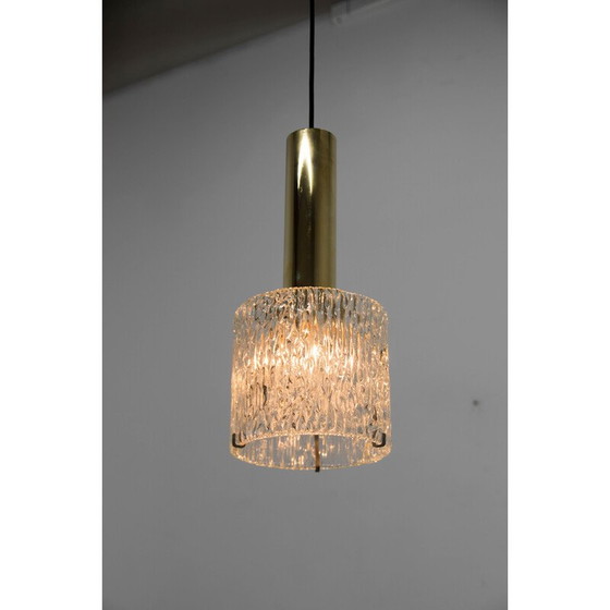 Image 1 of Paire d'appliques vintage avec lampe suspendue par Carl Fagerlund pour Orrefors, 1950