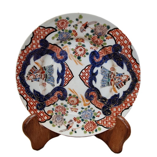 Assiette en porcelaine japonaise de Hichozan Fukagawa, fin du 19e siècle