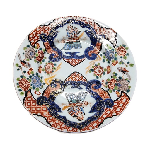 Assiette en porcelaine japonaise de Hichozan Fukagawa, fin du 19e siècle