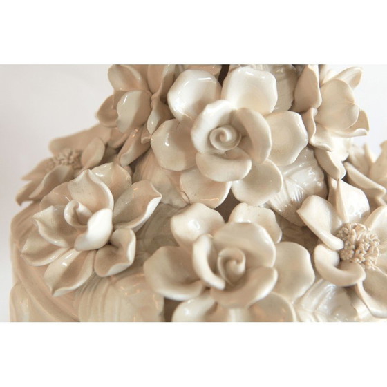 Image 1 of Paire de lampes de table en céramique ivoire de Manises, 1940