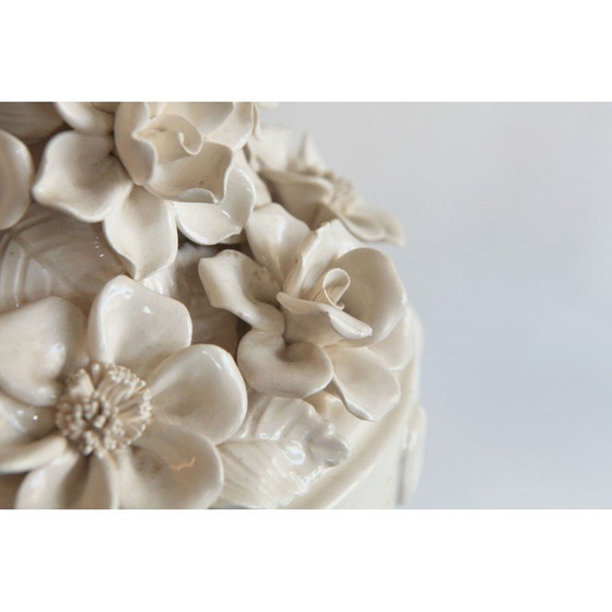 Image 1 of Paire de lampes de table en céramique ivoire de Manises, 1940