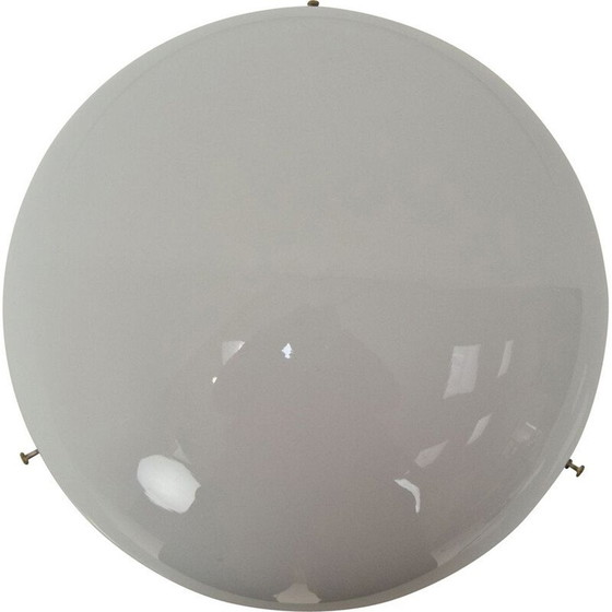 Image 1 of Plafonnier vintage en bakélite et verre de lait, Tchécoslovaquie 1950