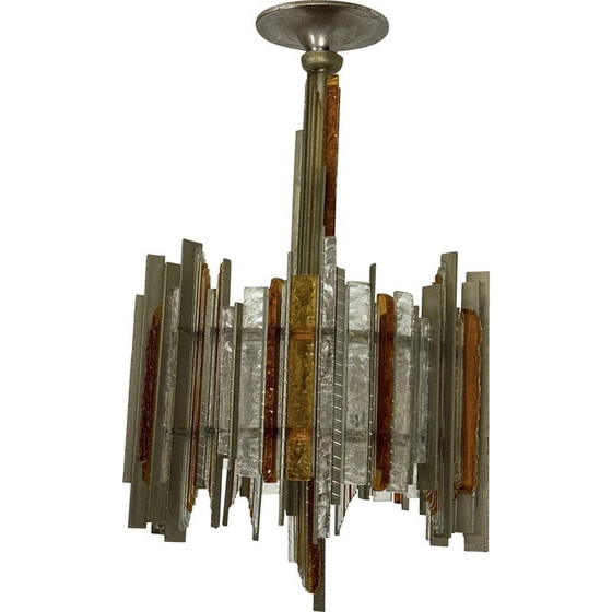 Image 1 of Lustre vintage par Albano Poli pour Poliarte, Italie 1970