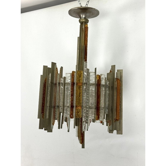 Image 1 of Lustre vintage par Albano Poli pour Poliarte, Italie 1970