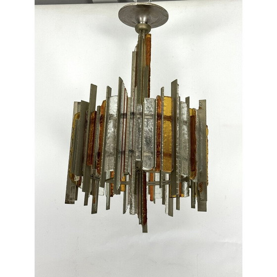 Image 1 of Lustre vintage par Albano Poli pour Poliarte, Italie 1970