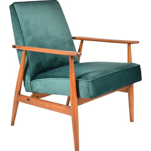 Fauteuil vintage en velours 1970