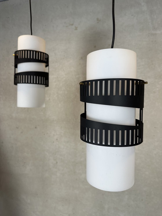 Image 1 of 2X Lampes pendantes Vintage Opaline Design