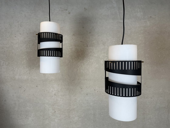 Image 1 of 2X Lampes pendantes Vintage Opaline Design