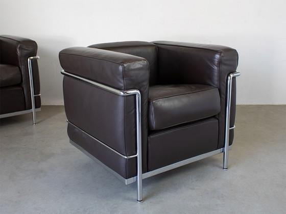 Image 1 of 2X Cassina Lc2 Grand Confort Petit Design Lecorbusier