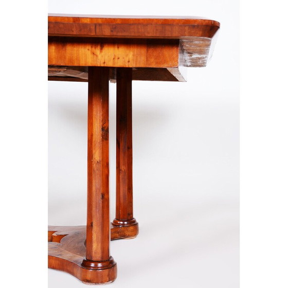 Image 1 of Table de salle à manger vintage Biedermeier en bois d'if, Autriche, années 1830