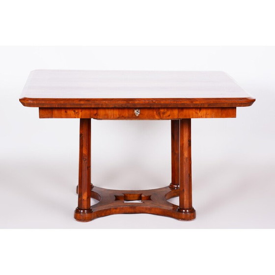 Image 1 of Table de salle à manger vintage Biedermeier en bois d'if, Autriche, années 1830