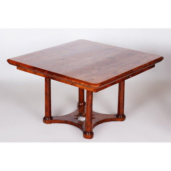 Image 1 of Table de salle à manger vintage Biedermeier en bois d'if, Autriche, années 1830