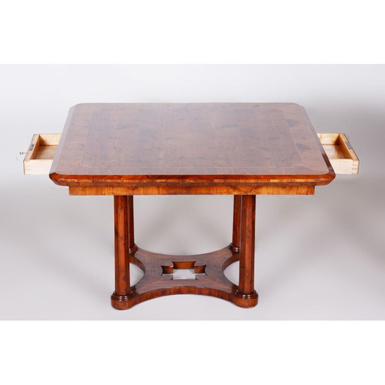 Image 1 of Table de salle à manger vintage Biedermeier en bois d'if, Autriche, années 1830