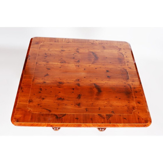 Image 1 of Table de salle à manger vintage Biedermeier en bois d'if, Autriche, années 1830
