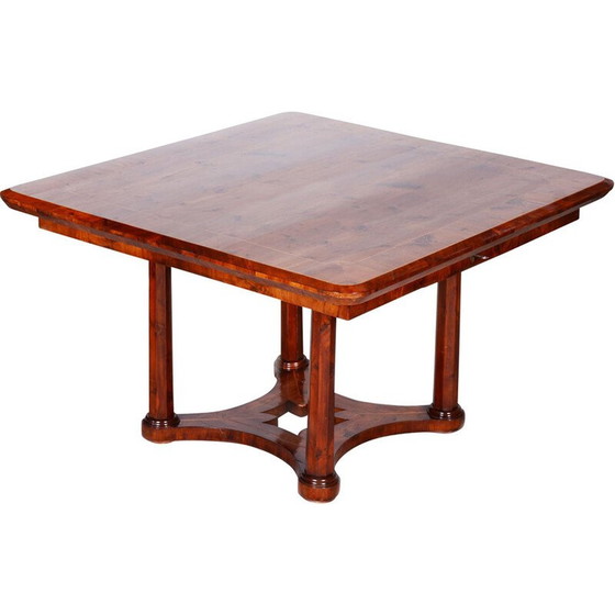 Image 1 of Table de salle à manger vintage Biedermeier en bois d'if, Autriche, années 1830