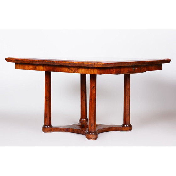 Image 1 of Table de salle à manger vintage Biedermeier en bois d'if, Autriche, années 1830