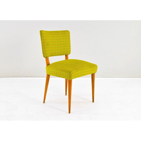Image 1 of Ensemble de 6 chaises danoises vintage en teck et textile, 1950