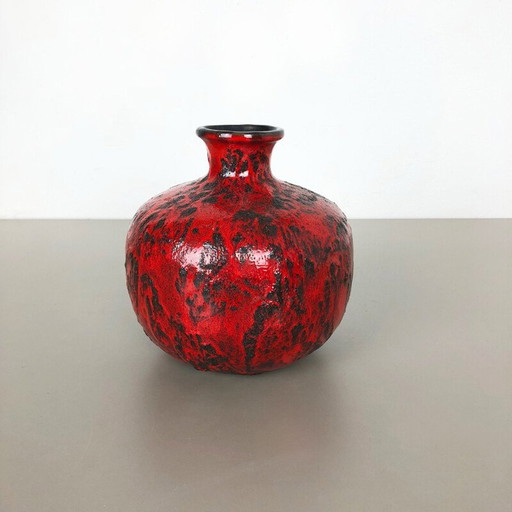 Vase vintage en céramique de lave grasse de Gräflich Ortenburg, Allemagne 1960