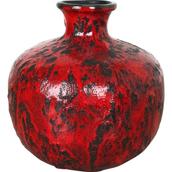 Image 1 of Vase vintage en céramique de lave grasse de Gräflich Ortenburg, Allemagne 1960