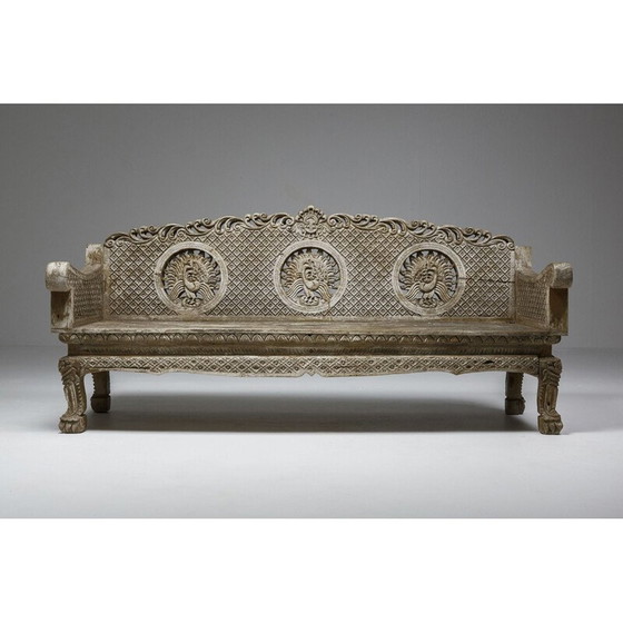 Image 1 of Banc hollandais en bois Art Nouveau, 1890s