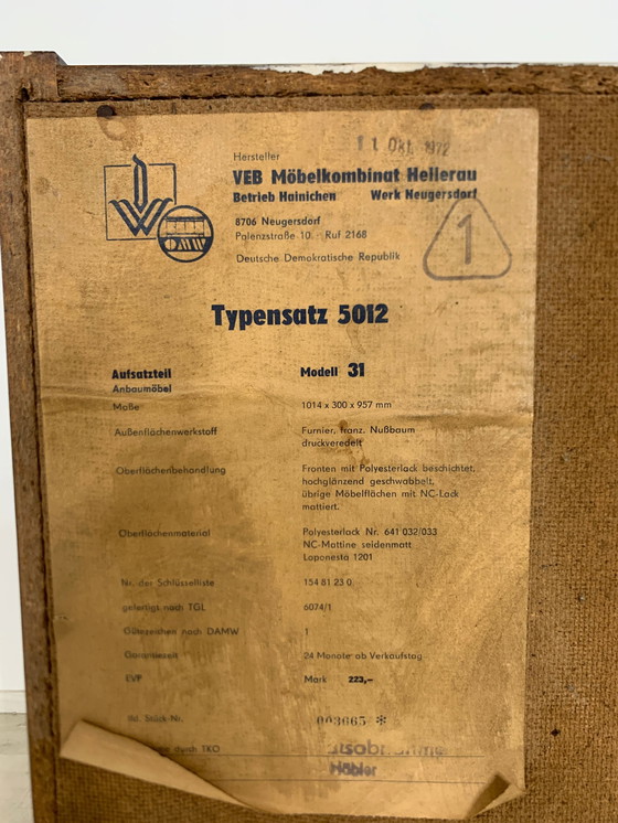 Image 1 of Mid Century hellerau commode armoire à linge armoire vintage