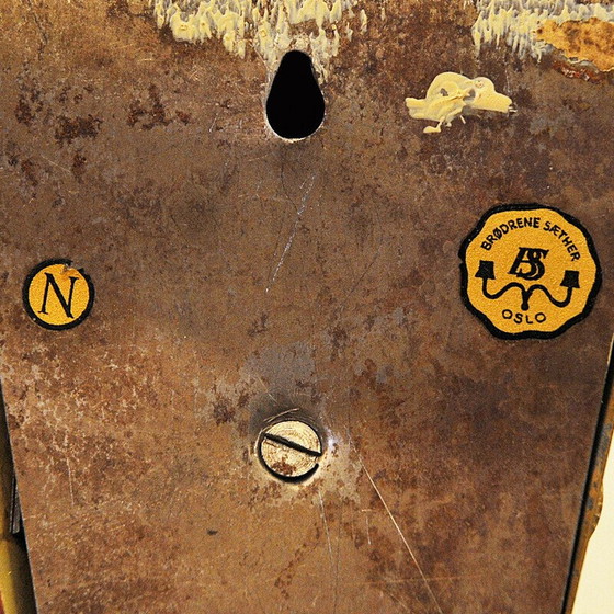 Image 1 of Paire d'appliques vintage en laiton et verre opalin par Br Sæther, Norvège 1940