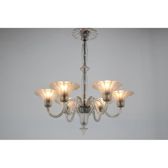 Image 1 of Paire de lustres en verre vintage, 1920