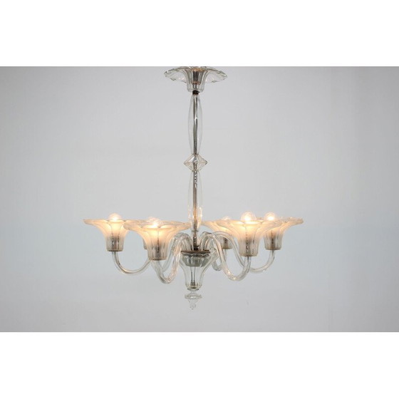 Image 1 of Paire de lustres en verre vintage, 1920