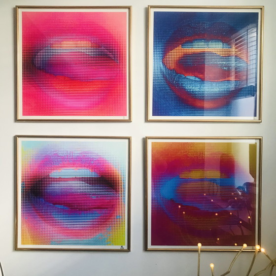 Image 1 of Lazer Lips • Quadriptyque • Numericeric • Photographie • Pop Art • 2020