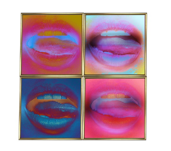 Image 1 of Lazer Lips • Quadriptyque • Numericeric • Photographie • Pop Art • 2020