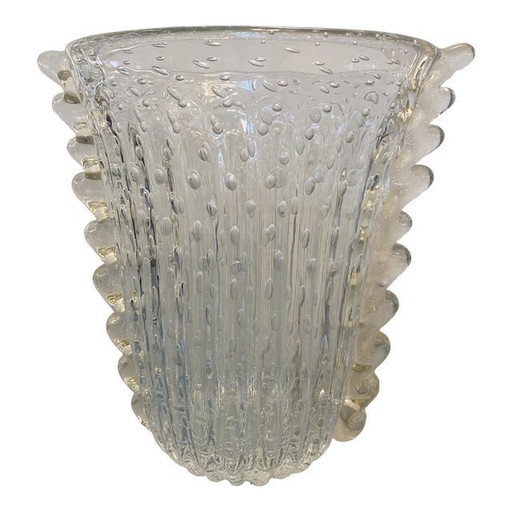 Vase contemporain en verre de Murano multicolore fait à la main