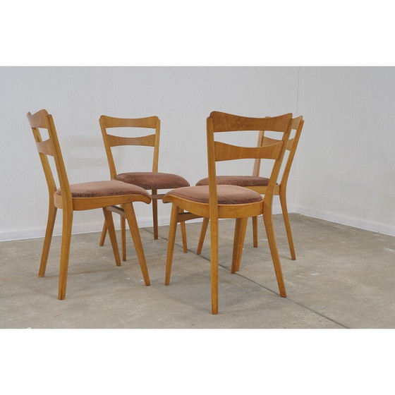 Image 1 of Ensemble de 4 chaises vintage en bois de hêtre par Tatra nabytok, Tchécoslovaquie 1960