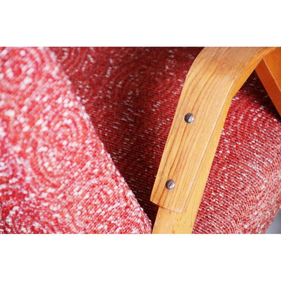 Image 1 of Paire de fauteuils rouges du milieu du siècle dernier, années 1950