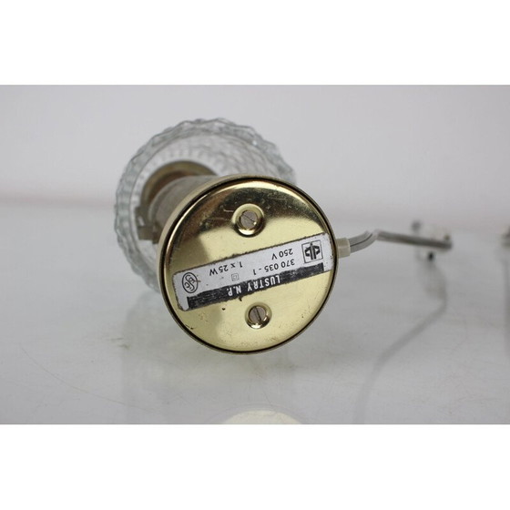 Image 1 of Paire de lampes de table dorées vintage par Kamenický Šenov pour Preciosa, Tchécoslovaquie 1970