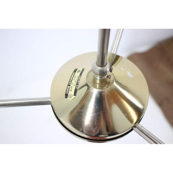 Image 1 of Lustre réglable en laiton et verre par Kamenický Šenov, Tchécoslovaquie 1960