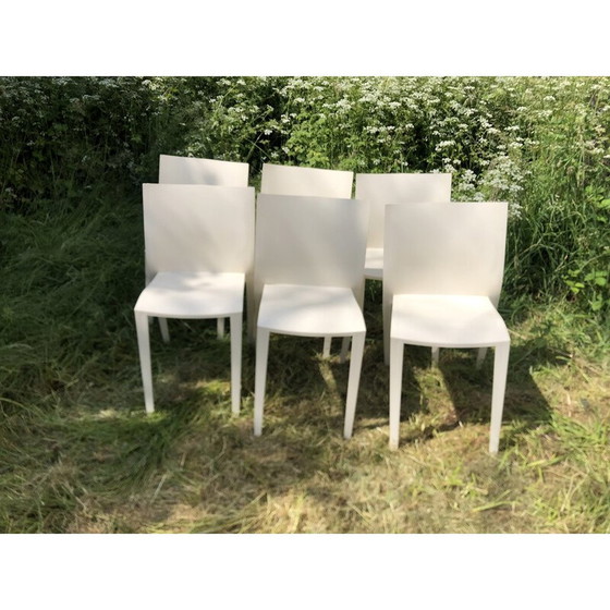 Image 1 of Ensemble de 6 chaises blanches vintage par Philippe Starck pour Xo, France 1980