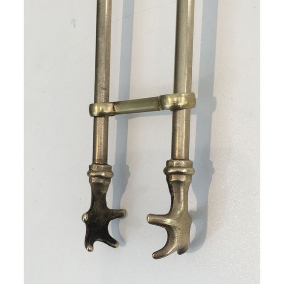 Image 1 of Garniture de feu en laiton néoclassique, 1970