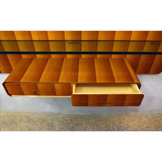 Image 1 of Console suspendue vintage en bois par La Permanente Mobili Cantù, 1950s