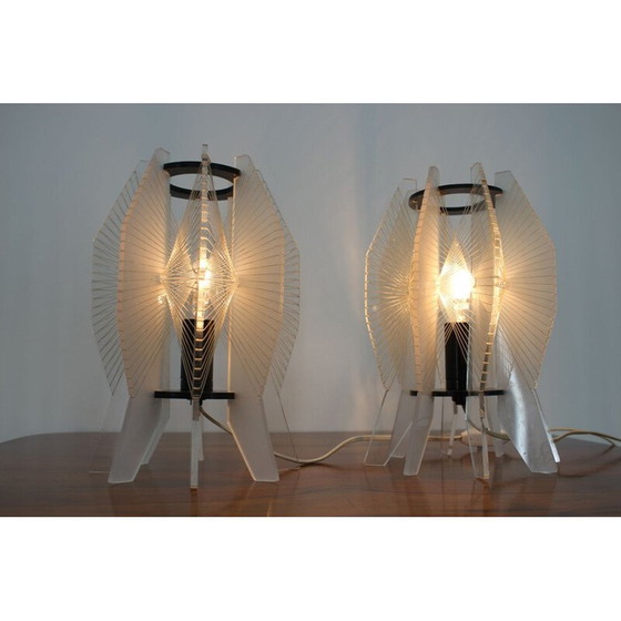 Image 1 of Paire de lampes de table vintage space age 1970