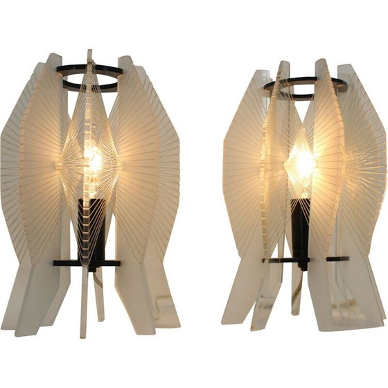 Image 1 of Paire de lampes de table vintage space age 1970