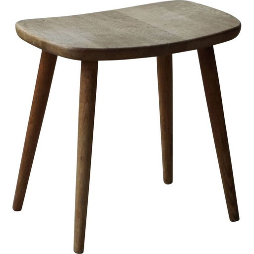 Tabouret vintage en chêne "palle" par Yngve Ekström, Suède 1950