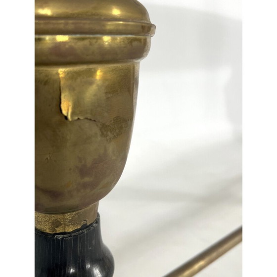 Image 1 of Table basse vintage en laiton et marbre, Italie 1950