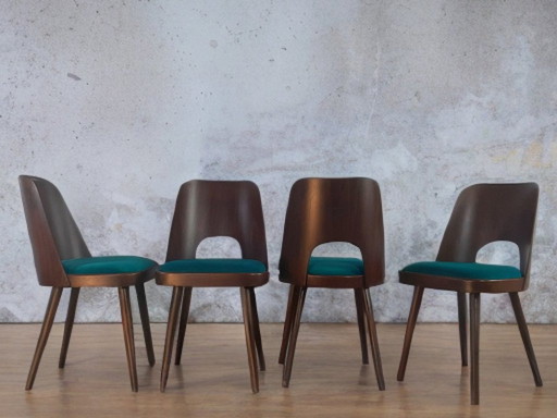 Set 4 Chaises Oswald Haerdtl Par Ton, Vintage Tchèque 1950S 