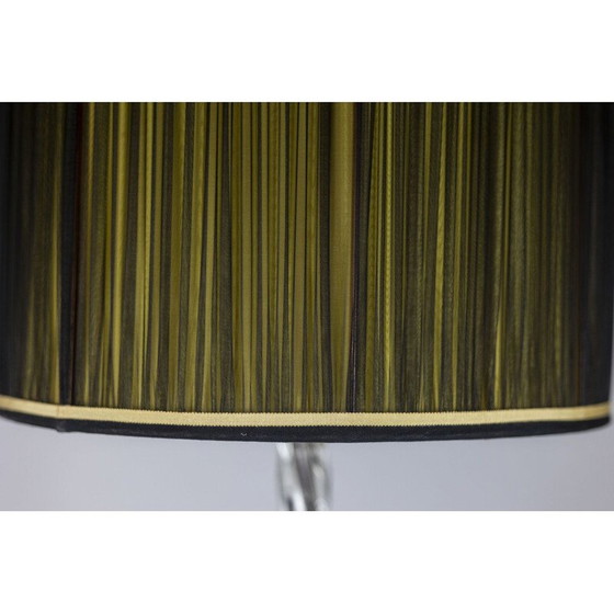 Image 1 of Lampadaire vintage en verre et métal doré par Maison Baguès, France 1950