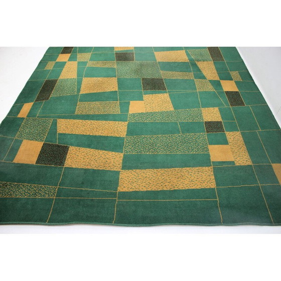 Image 1 of Tapis géométrique vintage, tchèque 1950