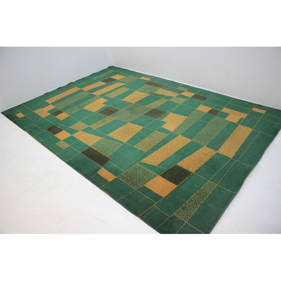 Image 1 of Tapis géométrique vintage, tchèque 1950
