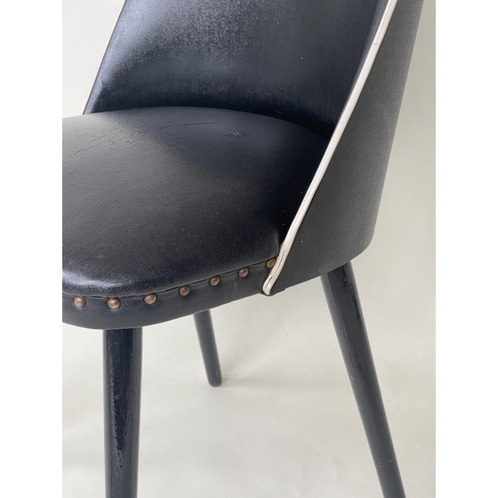 Image 1 of Chaise vintage en vinyle, France 1960