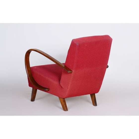 Image 1 of Fauteuil Art Déco rouge vintage, années 1930