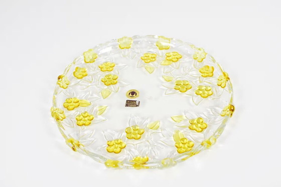 Image 1 of Plat à gâteau Walther Glass Allemagne de l'Ouest